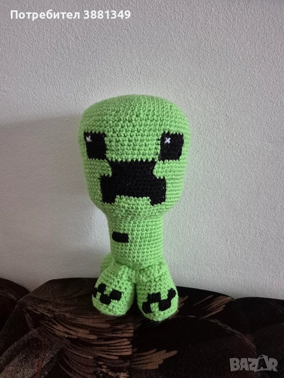 Крипер - ръчно плетена играчка, снимка 1