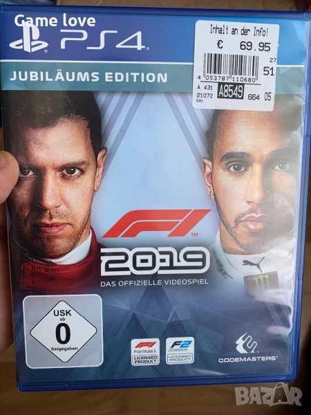 F1 2019 ps4 PlayStation 4, снимка 1