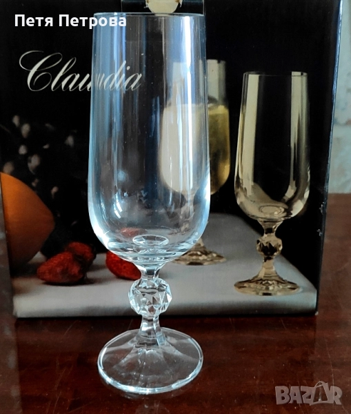 6 бр. Bohemia Claudia 180мл Кристални чаши, снимка 1