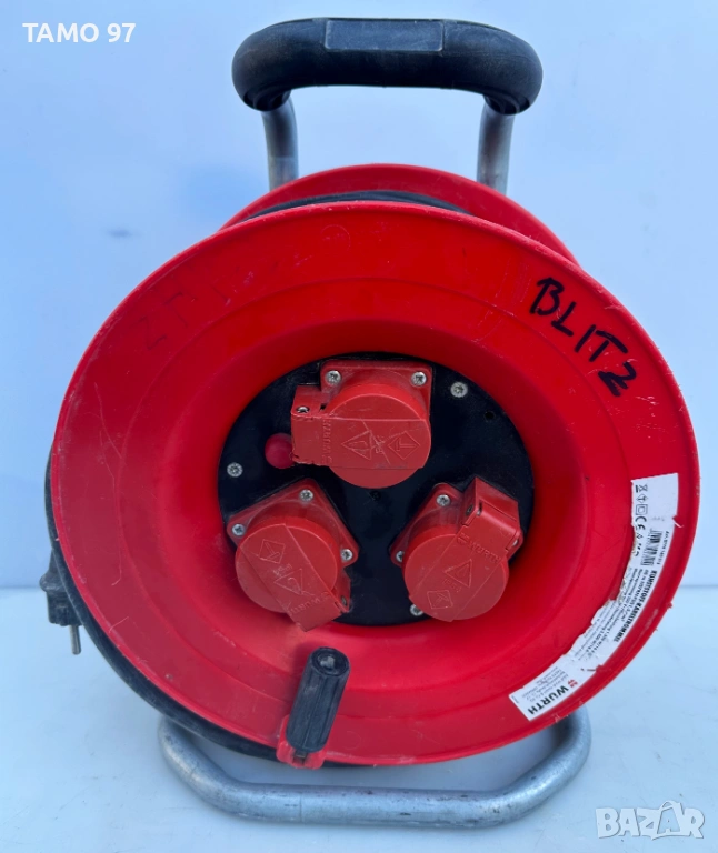 Wurth 0774 140 315 - Качествен немски удъджител макара 40метра, снимка 1