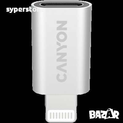 Преходник от Lightning към USB Type C CANYON CNE-USBC02 5V3A Lightning to USB Type C M/M, снимка 1