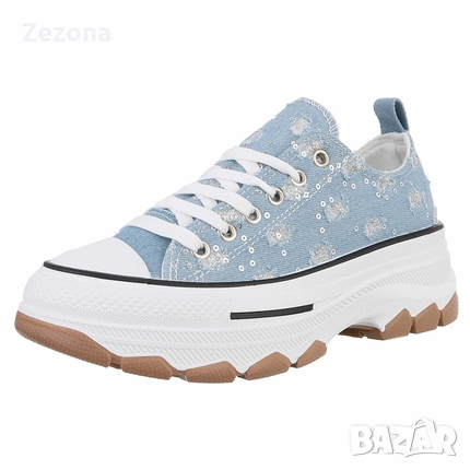 Дамски кецове деним , снимка 1