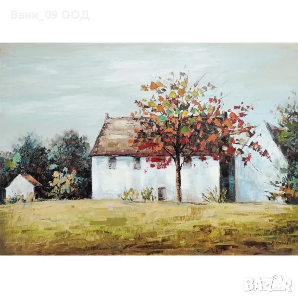 70х50см! Картина-канава "Самотната къща", снимка 1