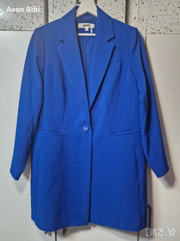 Елегантно синьо сако DKNY, снимка 1