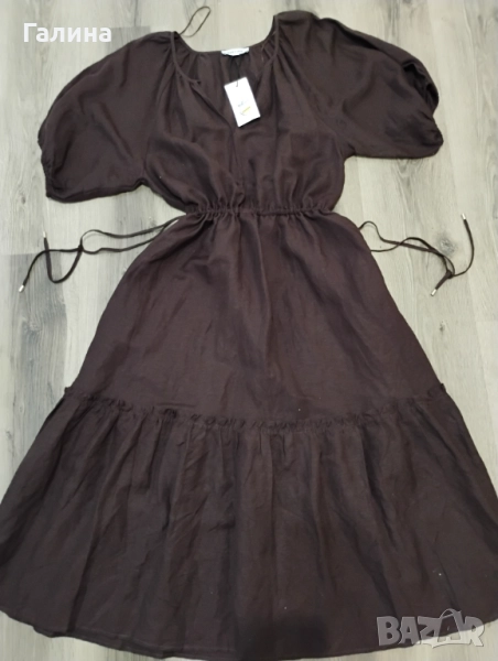Кафява лятна рокля, снимка 1