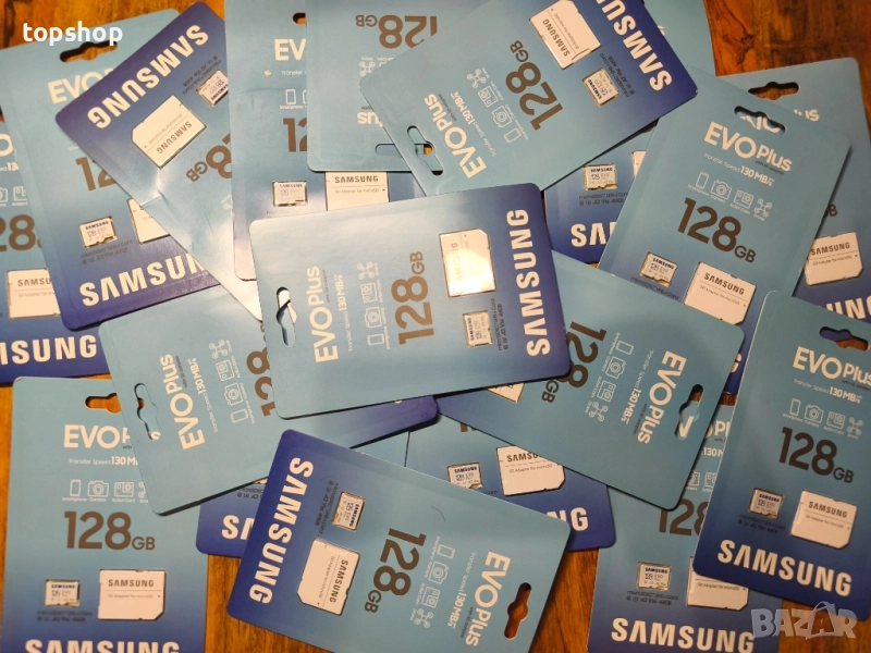 ЧИСТО НОВИ, НАЙ НИСКА ЦЕНА! Карта памет 128GB microSD Samsung EVO Plus - MB-MC128SA/EU..., снимка 1