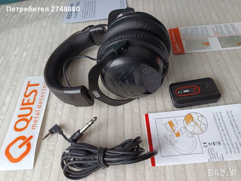 Продавам безжични слушалки за металотърсач , снимка 1