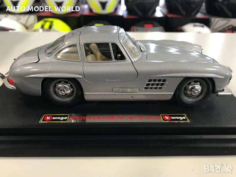 BURRAGO нова метална колекционерска количка MERCEDES 300SL 1:24, снимка 1