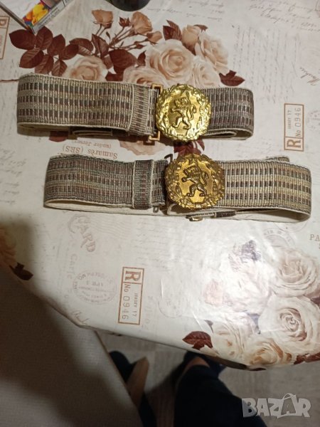 Офицерски парадни колана 2 броя, снимка 1