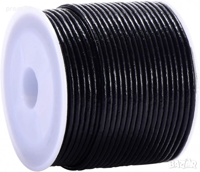 кожена връв, шнур, 2 мм, 3 мм, черно, тъмно кафяво, натурал, снимка 1