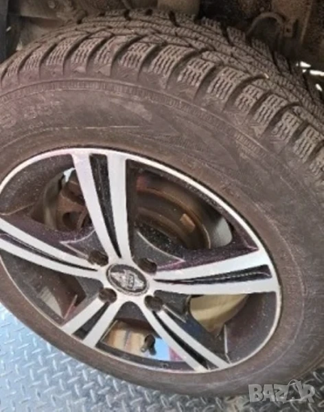 4бр 15" алуминиеви джанти 4х100мм+зимни гуми 185/65/15 NOKIAN WR D4 , снимка 1