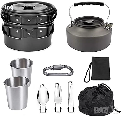 Къмпинг Комплект за Готвене – Преносим и Компактен за 2-3 Души, снимка 1