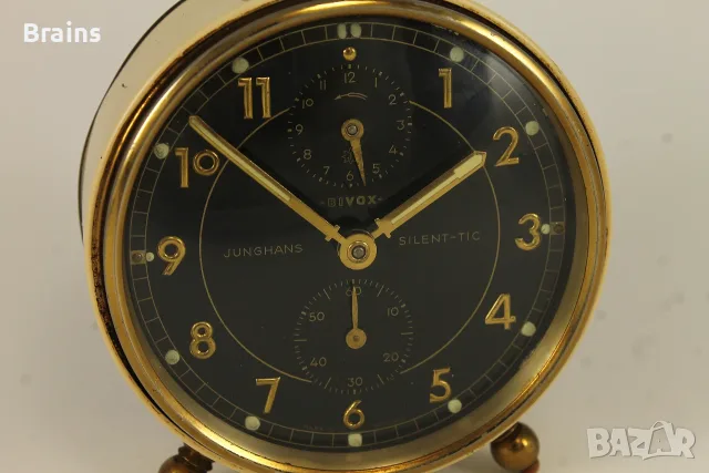 Стар Немски Будилник JUNGHANS BIVOX SILENTIC 1960-те, снимка 4 - Антикварни и старинни предмети - 56541409