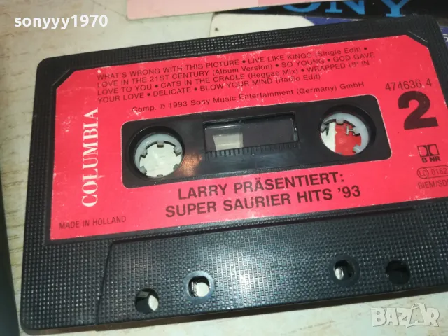 LARRY SUPER HITS 93 COLUMBIA-MADE IN HOLLAND 2909241857, снимка 3 - Аудио касети - 47397869