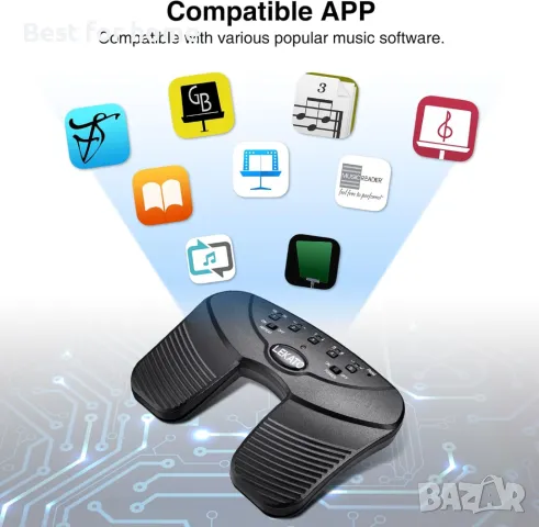 LEKATO Bluetooth педал за обръщане на страници, снимка 6 - Друга електроника - 49848009