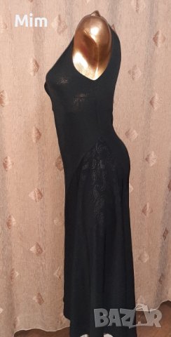 М Черна,еластична, дълга рокля , снимка 4 - Рокли - 38788304