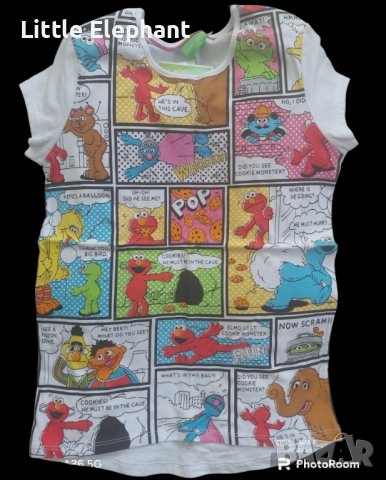 Тениска"Улица Сезам" за момченце на 10-11 години,Англия/нова