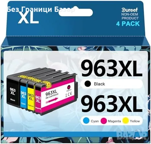 Нов Комплект 963XL мастилени касети за HP OfficeJet Pro 4 цвята тонер принтер мастило печат