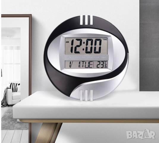 -20% НОВ ДИГИТАЛЕН СТЕНЕН ЧАСОВНИК С ТЕМПЕРАТУРА. ЕЛЕКТРОНЕН СТЕНЕН ЧАСОВНИК, снимка 2 - Стенни часовници - 44594510