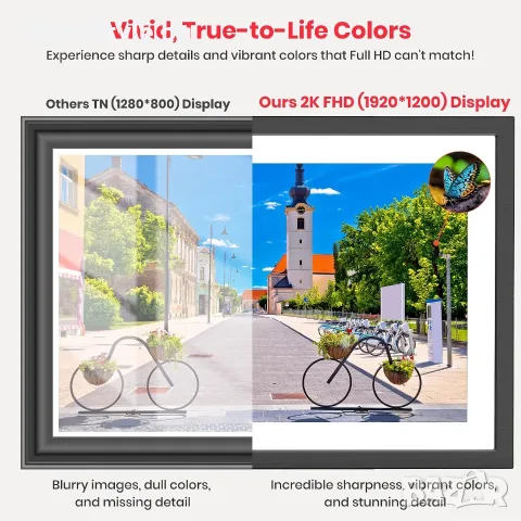 Frameo 10.1" WiFi цифрова фоторамка , снимка 8 - Други стоки за дома - 55940322