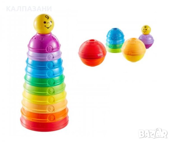 Fisher Price Кула за подреждане с разноцветни чашки W4472, снимка 2 - Игри и пъзели - 44224786