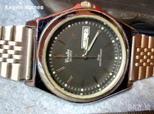 CRATER QUARTZ MUVT JAPAN Стилен КВАРЦОВ МЪЖКИ РЪЧЕН ЧАСОВНИК с ВЕРИЖКА НЕРЪЖДАЕМА СТОМАНА 12957, снимка 10 - Мъжки - 48289137