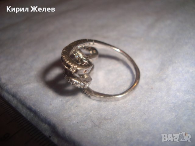 КРАСИВ СРЕБЪРЕН СКЪПОЦЕНЕН АРТ ПРЪСТЕН РОДИРАНО СРЕБРО 925 с ФАСЕТИРАНИ ЦИРКОНИ 32580, снимка 10 - Пръстени - 38381445