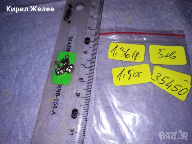 НЕЖНО ФЛОРАЛНО СРЕБЪРНО МЕДАЛЬОНЧЕ СРЕБРО 925 с МИНИАТЮРНИ ФАСЕТИРАНИ ЦИРКОНИ 35450, снимка 5 - Колиета, медальони, синджири - 39367848