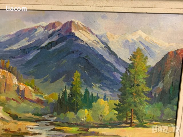 НИКОЛАЙ ИЛИЕВ голямо масло  / пейзаж, снимка 5 - Картини - 34453069