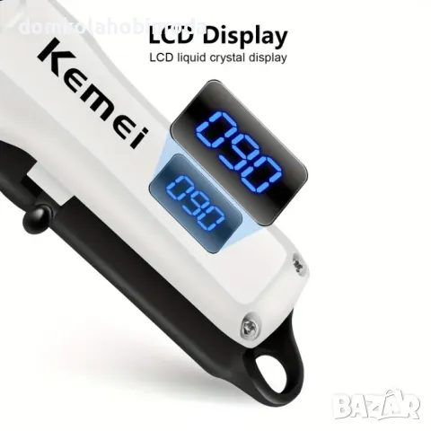 Професионалнa машинка Kemei, LED дисплей,Регулируема глава, USB-Презареждаща батерия,, снимка 6 - Други - 48062457