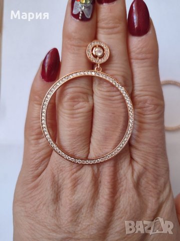 Сребърни халки, снимка 2 - Обеци - 35189285