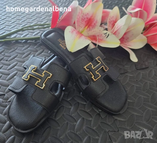 Летен Хит: Дамски чехли с Н-елемент / Пълен избор от цветове, снимка 6 - Чехли - 54219658