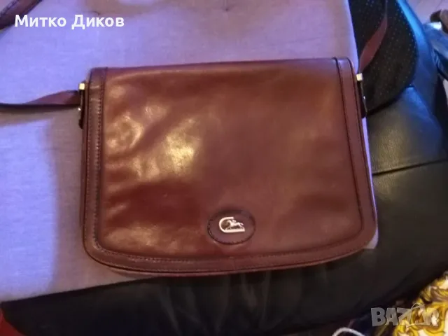 Lorenza firenze genuine leather bag hand made маркова женска чанта отлична ест.кожа 27х20см
