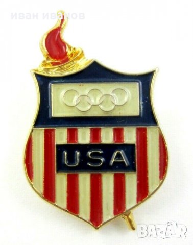 САЩ Олимпийски комитет-Олимпийски значки-Олимпиада, снимка 1 - Колекции - 35247257