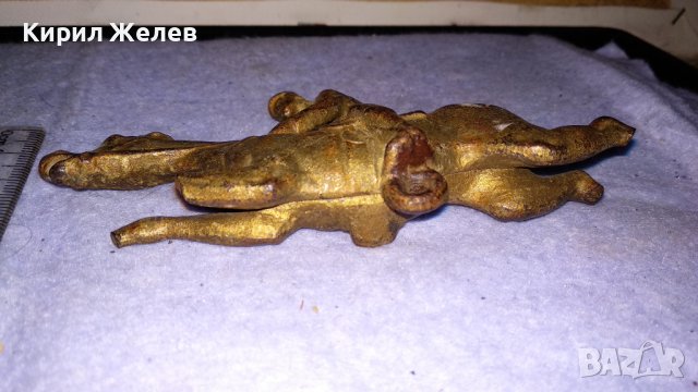 МНОГО СТАРА ЧУГУНЕНА БРОНЗИРАНА ФИГУРА на КОННИК ЖОКЕЙ ХУДОЖЕСТВЕНА МАЙСТОРСКА РЯДКА ИЗРАБОТКА 34157, снимка 4 - Колекции - 38892552