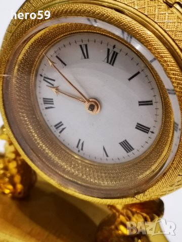 RRR-Настолен( DESK CLOCK)часовник-1/4 репетир(1780г.каретен часовник, снимка 11 - Джобни - 31231969
