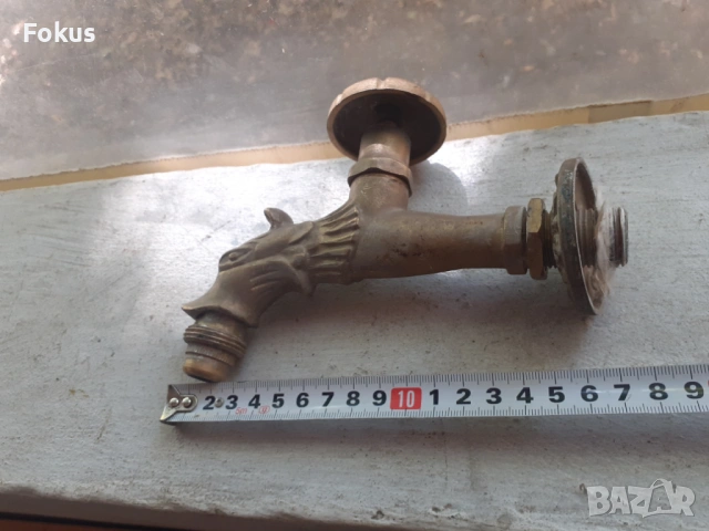 Стар бронзов кран лъв дракон, снимка 5 - Антикварни и старинни предмети - 53366512