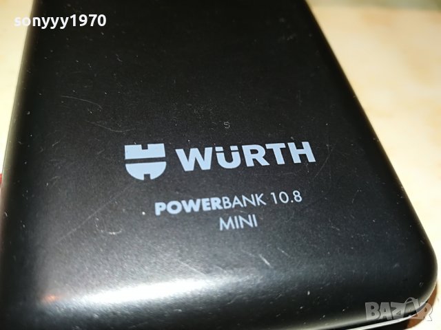 WURTH 10.8 MINI POWER BANK-LI-PO BATTERY 10000mah-GERMANY 1610222007, снимка 2 - Външни батерии - 38350166