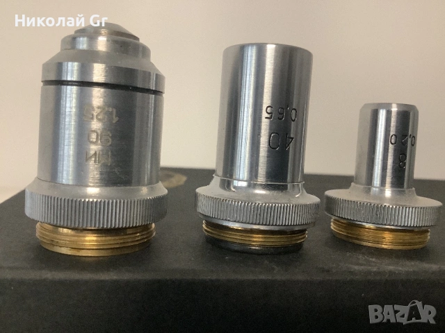 Обективи на микроскопа 8 / 40/90  цена за брой