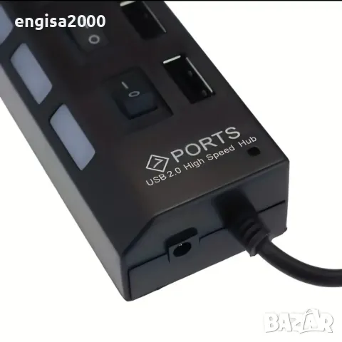 7-портов USB 2.0 хъб, снимка 5 - Друга електроника - 49226103