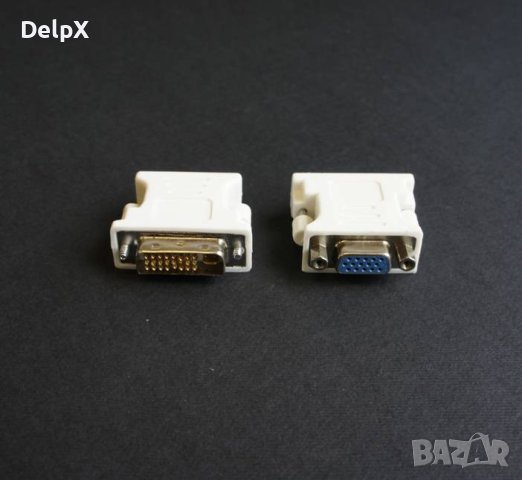 Букса преходна VGA 15pin(ж)/DVI 29pin(м), снимка 1 - Кабели и адаптери - 42530590