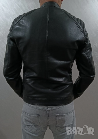 Кожени якета Zara , снимка 6 - Якета - 52433348