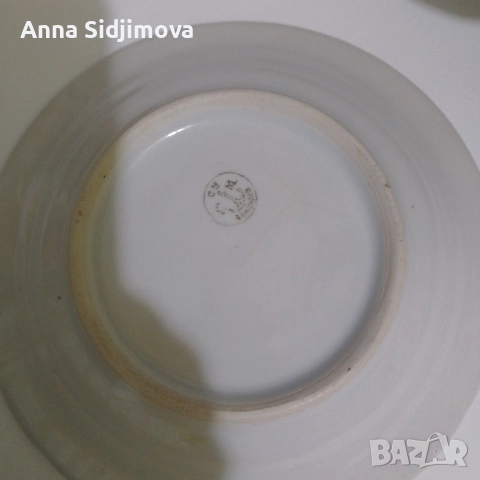 Стар български порцелан Бонония чинии, снимка 6 - Антикварни и старинни предмети - 51839589