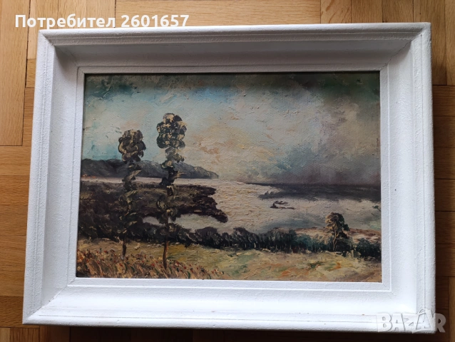Стара картина масло, български автор.