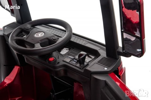 Акумулаторен КАМИОН Mercedes ACTROS Licensed 2X12V батерия с меки гуми с Кожена седалка,Металик, снимка 17 - Детски велосипеди, триколки и коли - 31642404