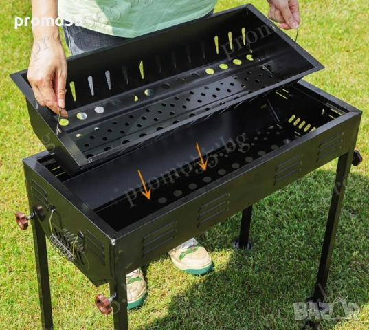 Преносимо Барбекю на Дървени Въглища за Двор, Градина, Пикник, снимка 11 - Барбекюта - 53882837