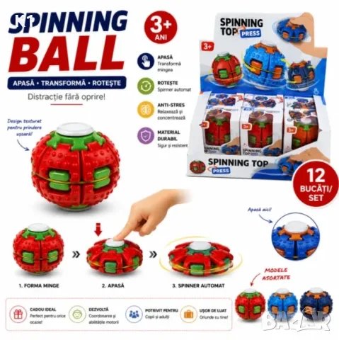Играчка 3D въртяща се Топка Спинер, Fidget Spinning Ball антистрес, снимка 4 - Други - 55735238