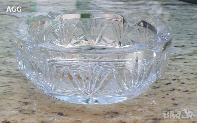 Масивен кристален пепелник от 80-те години , снимка 3 - Антикварни и старинни предмети - 39988124