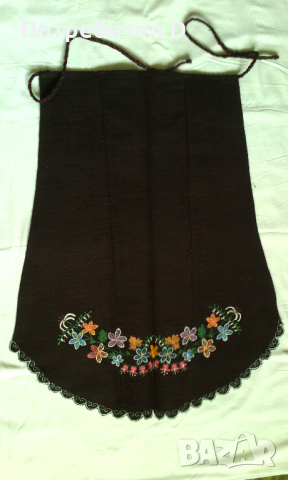 Престилка народна носия, Нова вълнена домашна изработка преди 70г., Размер 42/71см, Престилки