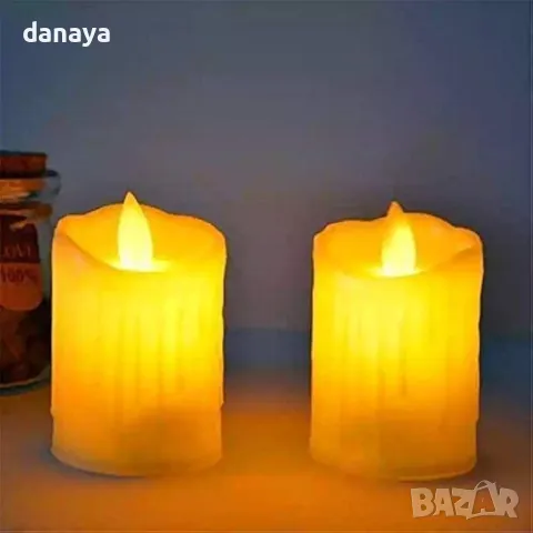 5412 Реалистична електронна свещ с трепкащ пламък, различни размери, снимка 4 - Декорация за дома - 47859271